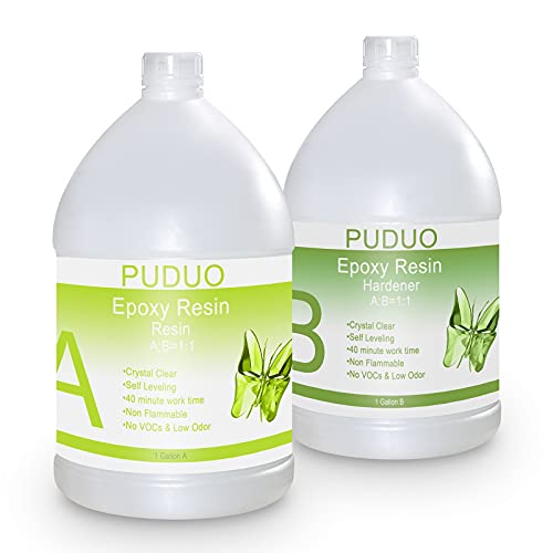 Comparison: Best Epoxy For Live Edge Table 8 Epoxy Resin Crystal Clear Art 2 Gallon Kit for Coating, Casting, Resin Art, Jewelry, Tabletop, Bar Top, Live Edge Tables, Fast Curing 2 Part Epoxy Casting Resin Kit