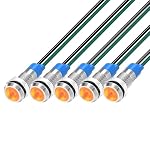 Gebildet – Gebildet 5pcs 6mm LED Metallanzeige 3V-4,5V-5V-6V-7,5V-9VDC 