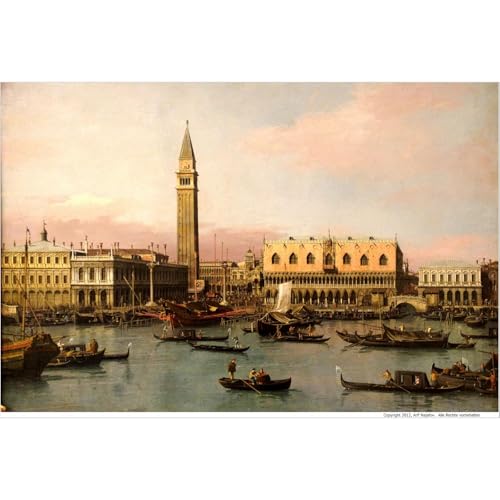 Toile Canaletto Palais Ducal Venise 76x101 cm impression HD d'exception