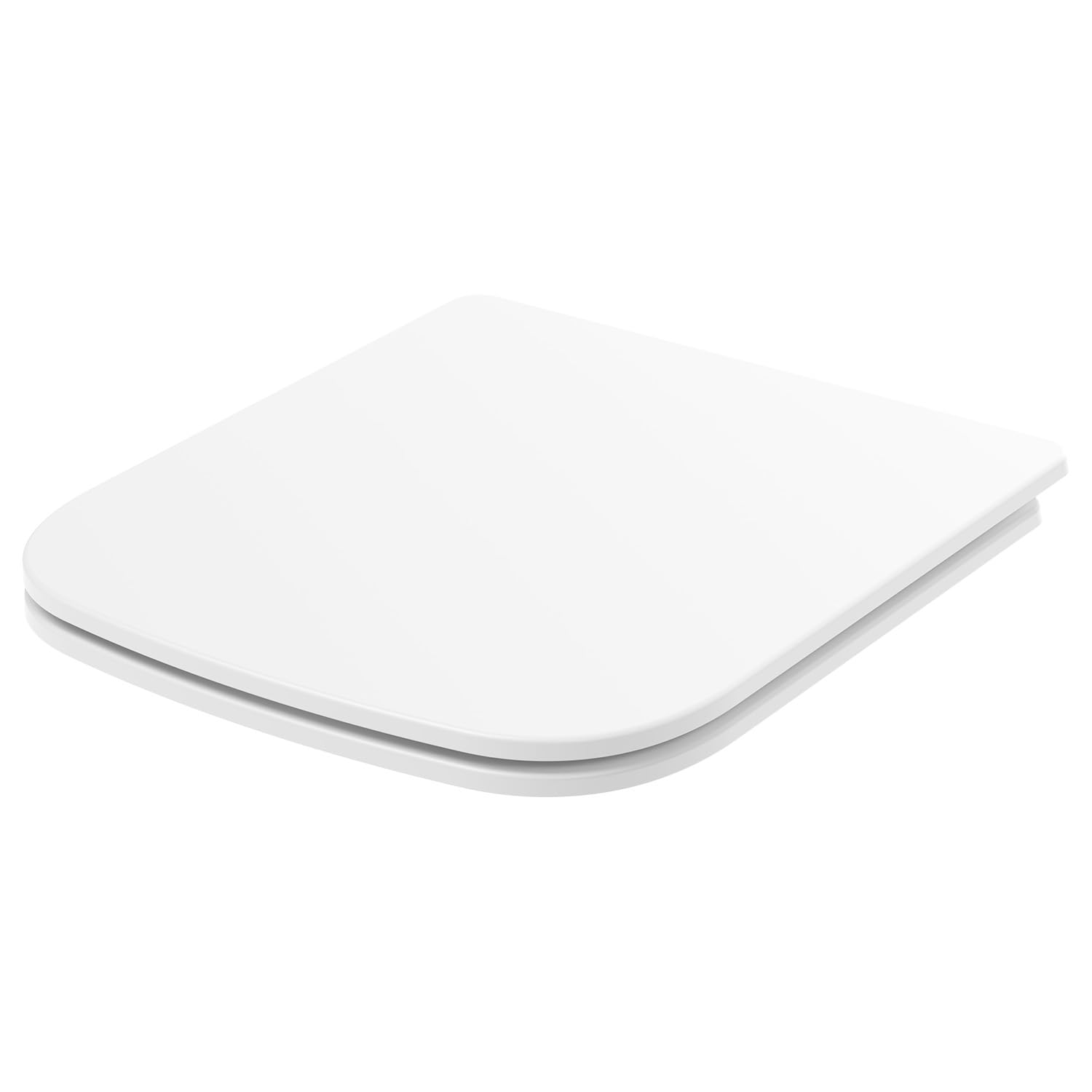 Deska sedesowa wolnoopadająca, prostokątna, biała, Urea Duroplast, zdejmowana, mocowanie od góry, łatwa do czyszczenia, deska sedesowa Softclose, 42,3 x 36,1 cm
