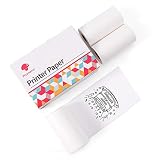 Phomemo Clear Paper for M02 M02 Pro M02S M03, Transparent, Original, Adhesive, Thermal Printer Paper, Glossy Sticker Paper, for Pocket Printer, 53mm x 3.5m, Diameter 30mm, 3-Rolls