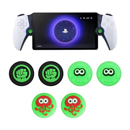 Olycism rutschfeste Daumengriffkappen aus weichem Silikon für PlayStation Portal Silikon-Joystick-Kappen Abdeckungen mit PlayStation 5 Portal Controller Protector Cover Case für PS5 (3-Paare)