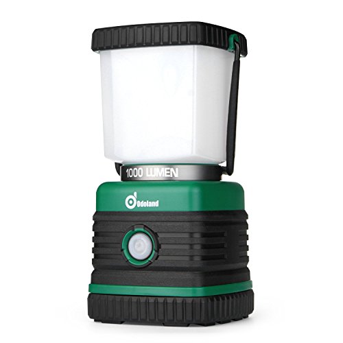 Odoland 1000 Lumen Camping Lantern, Battery Powered LED Lantern of 4 Light Modes