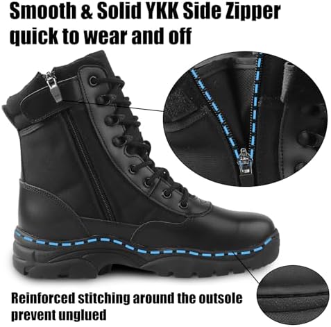 Stivali Militari Uomo Tattici Con Cerniera YKK - Impermeabili E Antiscivolo - Foto 6