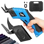 Electric Scissors,Cordless Fabric Scissors with 2 Cutting Blades,3.6V Cordless Electric Cutter with Storage Box for Cutting Cardboard,Leather,Carpet,Wallpaper,Potted Plant