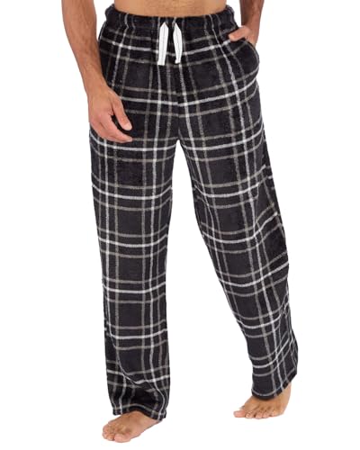 undercover lingerie Mens Fleece Lounge Pants 31B1968 Charcoal Check Large