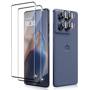 Lutree für Panzerglas für Motorola Moto Edge 60/60 Fusion/ 60 Pro Schutzfolie, 2+1 Stück 3D Schutzglas und Kameraschutz Folie, 9H Härte HD Displayschutz Bläschenfrei Anti- Kratzer Displayfolie