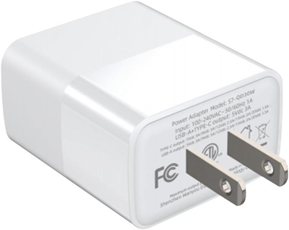 Mobile Phone Charger 33W Dual Port Fast Charging US Standard European Standard Charging Head (Color : White, Size : EU)