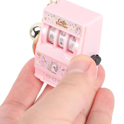 Image of Mini Claw Machine Keychain Slot Toy, Slot Machine Key Chains, for Creative Festival Birthday Cake Decor Theme Party Decorations Mini Arcade Game-1PCS, Multicolor