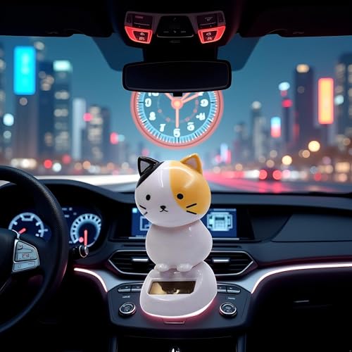 Solar Wobble Figures, Solar Dancing Cat, Bobble Head Cat Ornaments, Innovative Cat Solar Figure Statue Car Dashboard Decorations Ornaments Solar Bobble Head Figures, Solar Power Kits - Thumbnail 6