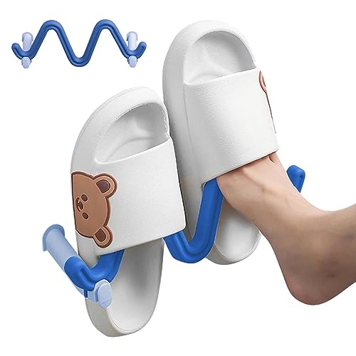 Wall Mounted Shoe Storage - Adhesive Door Shoe Hangers - Creative Hangable W Shape Shoe Rack, Vertical Space Saving Dorm Draining Shoe Rack for Door Bathroom Kitchen Bairong