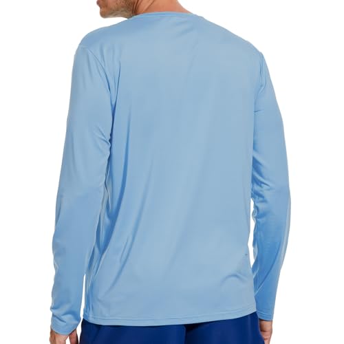 Men’s UPF 50+ Quick Dry Long Sleeve Shirt Moisture Wicking Lightweight Hiking Tee for Outdoors Activities Fishing Running4