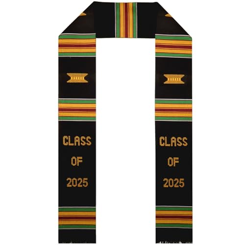 Kente Graduation Stole Class of 2025 - Kente Graduation Stole African American, Kente Sash 2025