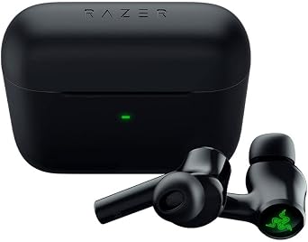 Razer Hammerhead True Wireless 2nd Gen Bluetooth Gaming Earbuds Chroma RGB Lighting -60ms Low-Latency- Active Noise Cancellation - Dual Environmental Noise Cancelling Microphones- Classic Black