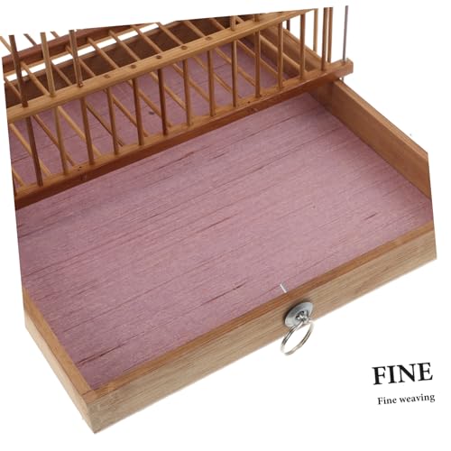 Cage oiseaux bambou rectangulaire pour éviter le stress des perruches - 4