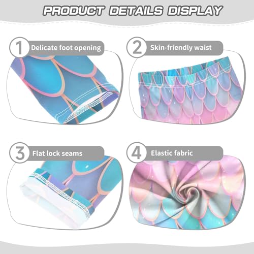 Bolaz Toddler Girls Leggings Printed Yoga Pants Leggings Fish Scales Three for Kids3