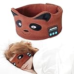 Joythink Kids Bluetooth Headband Headphones Sleep Mask Wireless Earphones Built in Thin Speaker Kids Adjustable Sports Headset for Girls Boys Children Baby Toddler Airplane Travel Study Brown