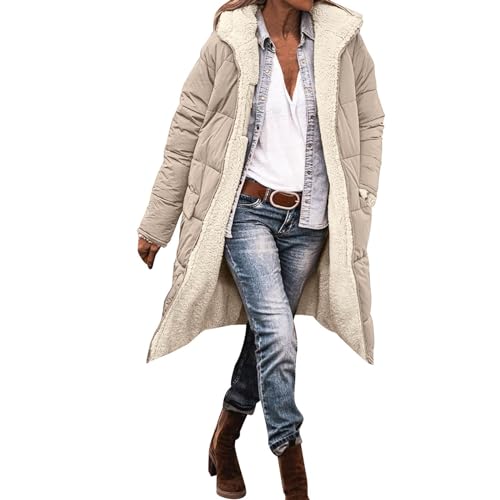 Parka tendance pour femme avec fermeture éclair réversible en polaire