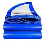 Telone Occhiellato Idrorepellente 260 x 350 cm Extra Impermeabile Telo Telone Occhiellato in Polietilene con Occhielli per Mobili da Giardino Barche Legno Piscina Camion, Blu Scuro