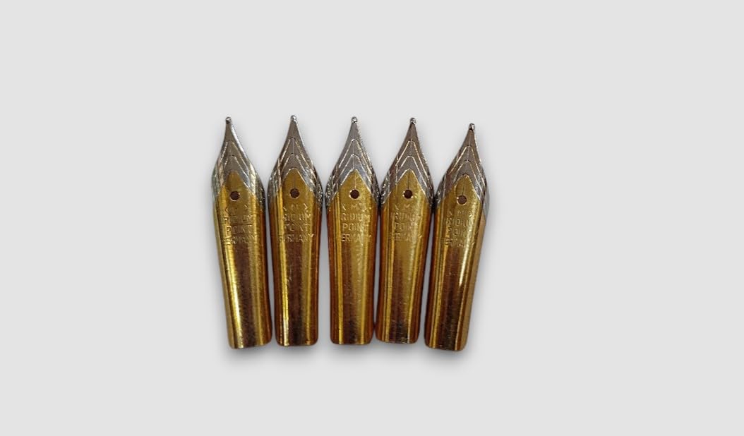 10pcs Gold Plated Iridium Fountain Pen Nibs - Medium Point, Stainless Steel - View #6