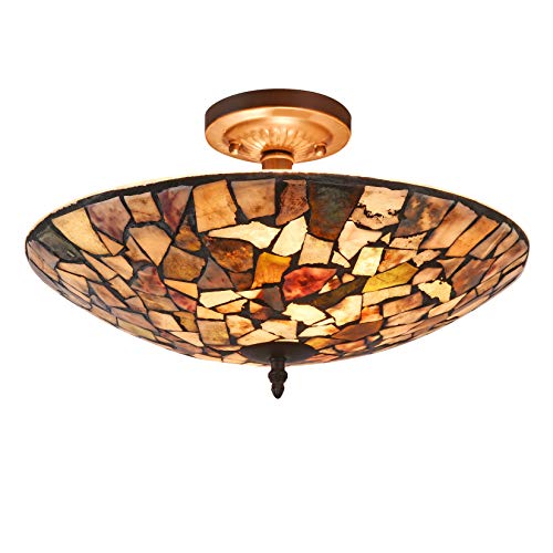 Chloe Ch3C002Gr16-Uf2 Semi-Flush Ceiling Fixture, Multi-Colored #TOP9