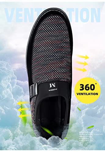 Chuumee Men's Casual Shoes Casual Shoes Loafers Lightweight Walking Shoes For Men Business Work Office Dress (Black,6) #TOP6