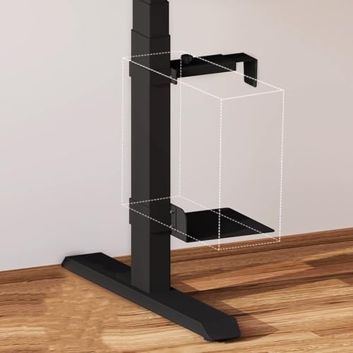 Soporte para computadora con abrazadera para patas de escritorio, ancho ajustable de 15,6 a 26,8 cm, sin taladrar debajo del escritorio