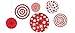 Canada Day Paper Fans - Pack of 6 (8", 12", 16") - Vibrant Colors, Perfect for Parties & Festive Decorations