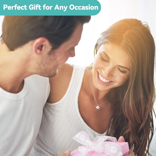 Moissanite Solitaire Necklace for Women, 1-3 Carat Lab Grown Diamond Pendant Jewelry D Color VVS1, S925 Sterling Silver with Gold Plating, 18+2” Silver Chain, Heart Engraving Gift for Wife Girlfriend Mom Yourself on Anniversary Birthday Wedding3