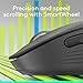 Logitech Signature Plus M750 Wireless Mouse – for Small to Medium Hands, SmartWheel, Bluetooth, Multi Device, 24-Month Battery, Silent Clicks, Customizable Side Buttons, Contoured Shape - Graphite