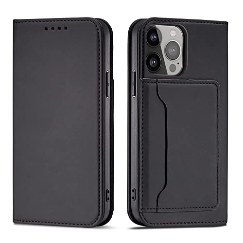 Accessoire iPhone 12 Pro étui clapet noir avec fente de rangement