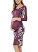 Liu & Qu Women's Ruched Maternity Bodycon Dress Mama Causual Short Sleeve Wrap Dresses