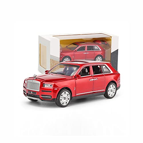 Red Rolls Royce Cullinan Toy Pull Back Vehicles Diecast Car Model With Light And Sound #TOP5