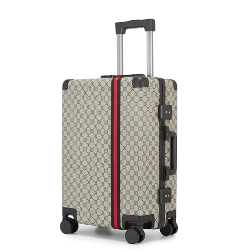 VH&GRED Fashionable & Durable Leather Suitcase - Lightweight Large Travel Luggage for Women with 4 Spinner Wheels, TSA Lock, Water-Resistant Elegant Design