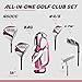 Aspire X1 Women's Golf Club Set – Lightweight Graphite Shafts, Driver, Fairway, Hybrid, 6-PW Irons, Putter, Stand Bag & Headcovers – Right-Handed, Pink – Standard Size (5’3” to 5’9”)