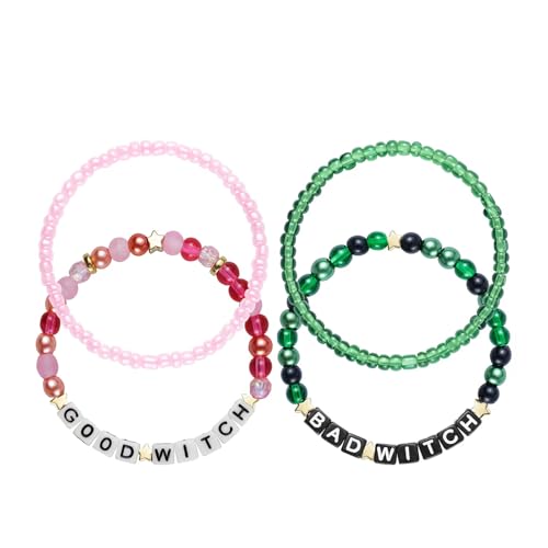 Elphaba Galinda Friendship Matching Bracelets Rhinestone Crown Witch Hat Matching Bracelets - BFF Couples Accessories Valentine's Day Gifts for Fans Party Dress Decor ﻿