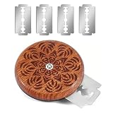 Navaja para Decorar Masa de Pan,Cuchilla para Panadería Artesanal,Inoxidable de Corte de Pan Redonda con 5 Cuchillas de Afeitar para Fermentación Corte y Horneado de Panadería Artesanal