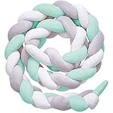 YUEHAPPY® Cuna Trenzado Parachoques, 3m Cojín de Almohada 