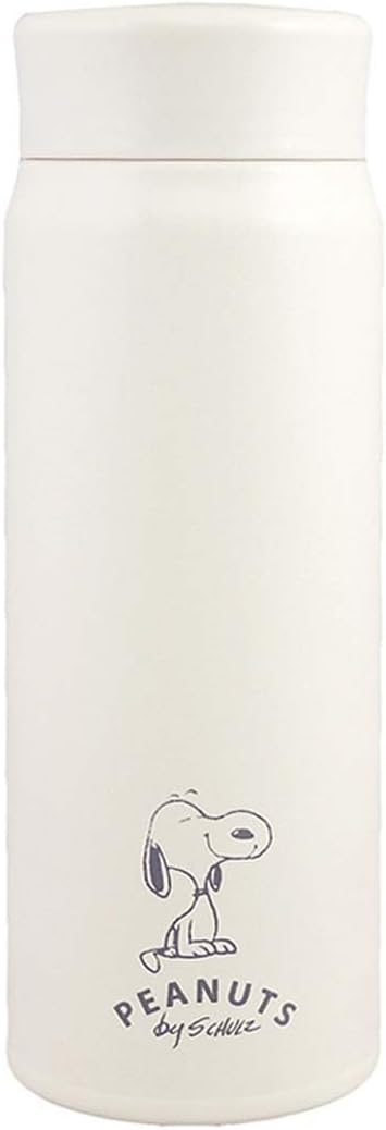 Peanuts Snoopy PD-2910 Stainless Steel Bottle, White, White
