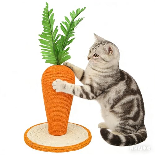Rascador vertical para gatos con base estable y sisal miniatura 1