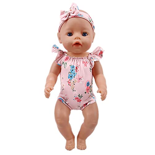 FunPa 4 Set Pano de Maiô para Boneca Criativo Traje de Banho para Boneca Pano de VerãO com Fita para