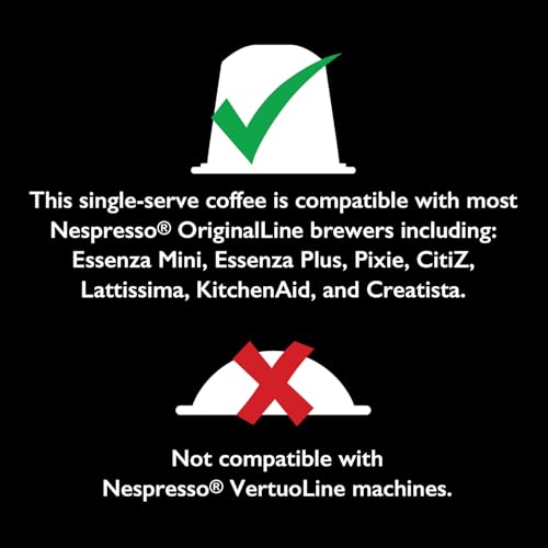 Fresh Roasted Coffee, Italian Craft Espresso Variety Espresso Capsules for Nespresso OriginalLine, Kosher, 120 Recyclable Aluminum Capsules