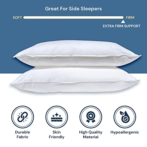 Extra Firm Polyester Bed Pillow – High Loft, Firm Density, Tall Pillows #TOP2