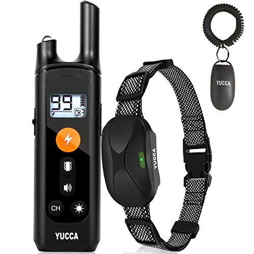 Yucca Dog Shock Collar with Remote 2600FT, Electric Dog Training Collar