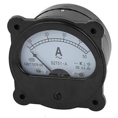 Ampèremètre AC 0-50A analogique 62T51-A pour mesure de courant en tableau