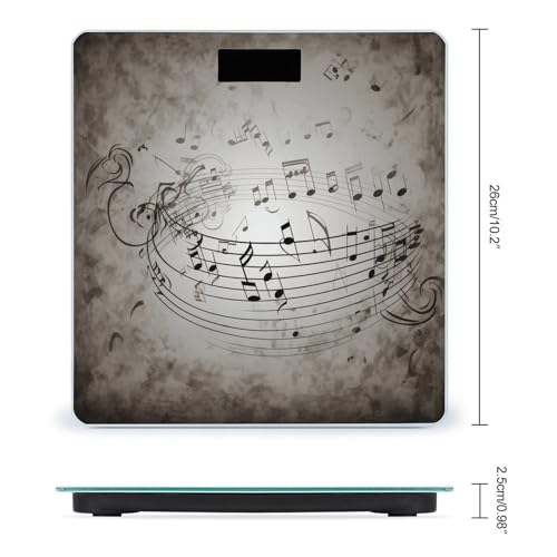Báscula digital corporal Music Note Wall, 180 kg miniatura 2