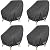 ULTCOVER Waterproof Patio Chair Cover – Outdoor Lounge Deep Seat Single Lawn Chair Cover 4 Pack Fits Up to 28W x 30D x 32H inches, Black
