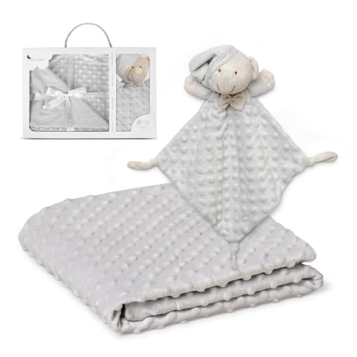 Interbaby - Manta Bebe Recien Nacido + Doudou Bebe | Manta Algodon Bebe y Poliéster, Terciopelo, Cómoda, Cálida, 80x110cm | Peluche Bebe Suave, Adorable, 28x17cm | Burbuja + Osito Gris