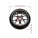logyues 4PCS 0.98x0.43Inch Titanium RC1:28 Aluminum Alloy Rim Mesh Pattern Wheel Drift Tyre Replacement for WL K969 K989 P929