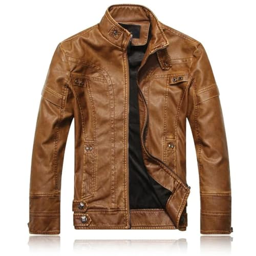 Men Slim Fit Faux Leather Suit Jacket Streetwear Casual Blazer For Daily Or Travel Use2